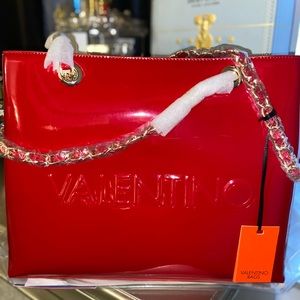 NWT MARIO VALENTINO PATENT BAG